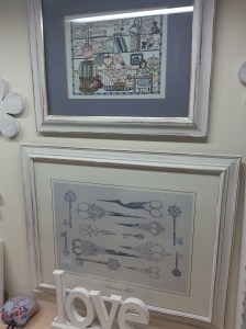 Paint brown frames then distress