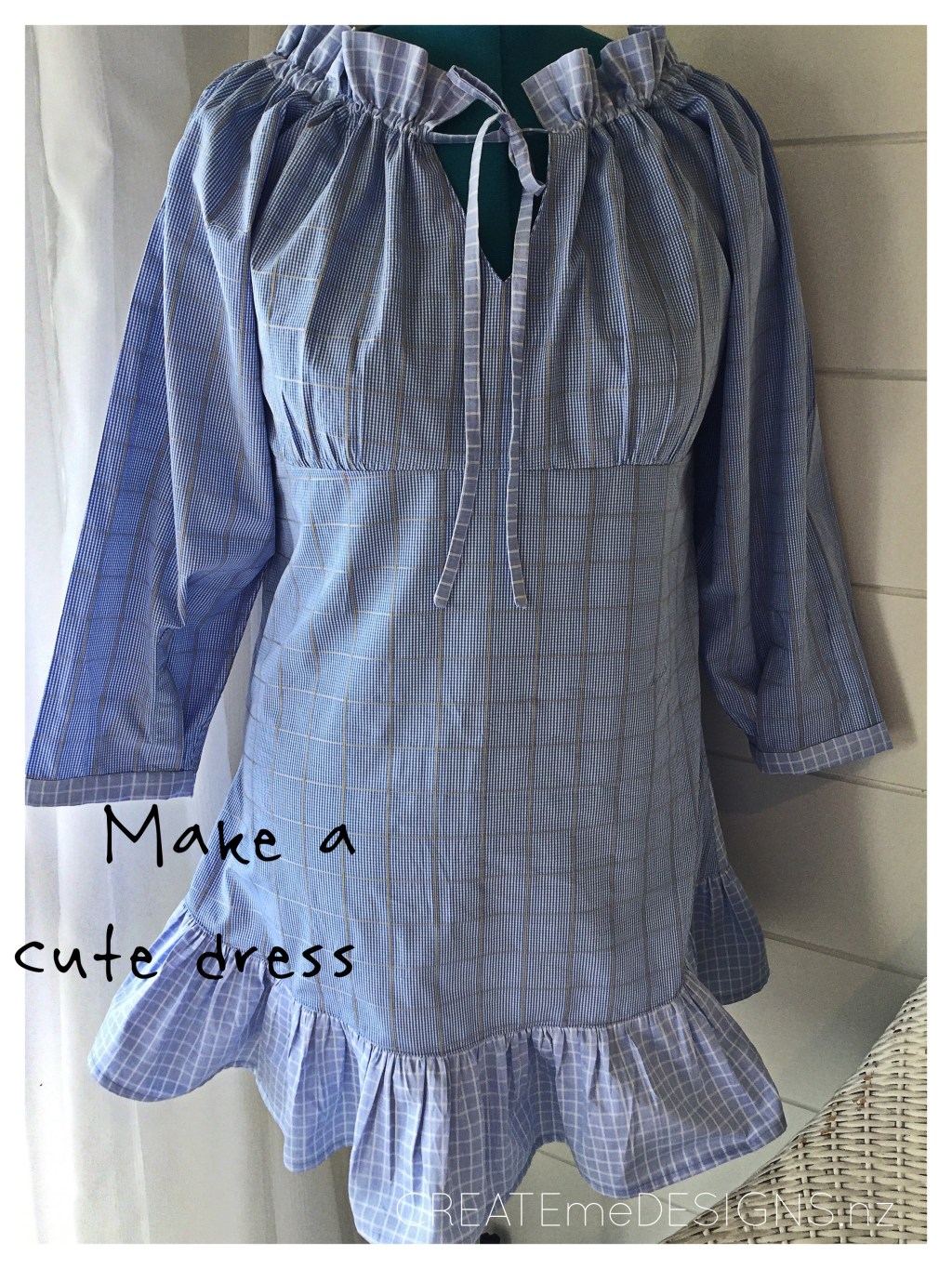 Men’s shirt makes cute&nbsp;dress